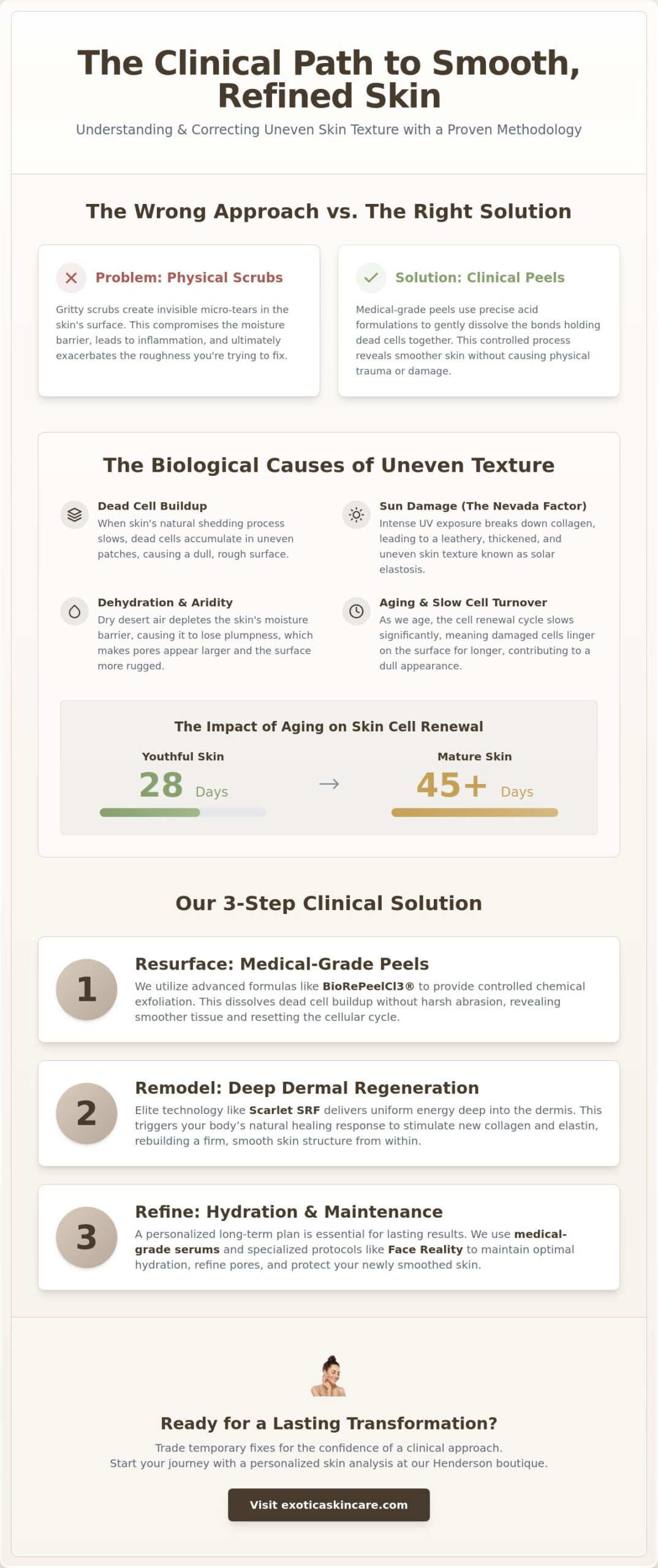 How to Improve Skin Texture: Clinical Tips and Products at Exotica skin care Henderson