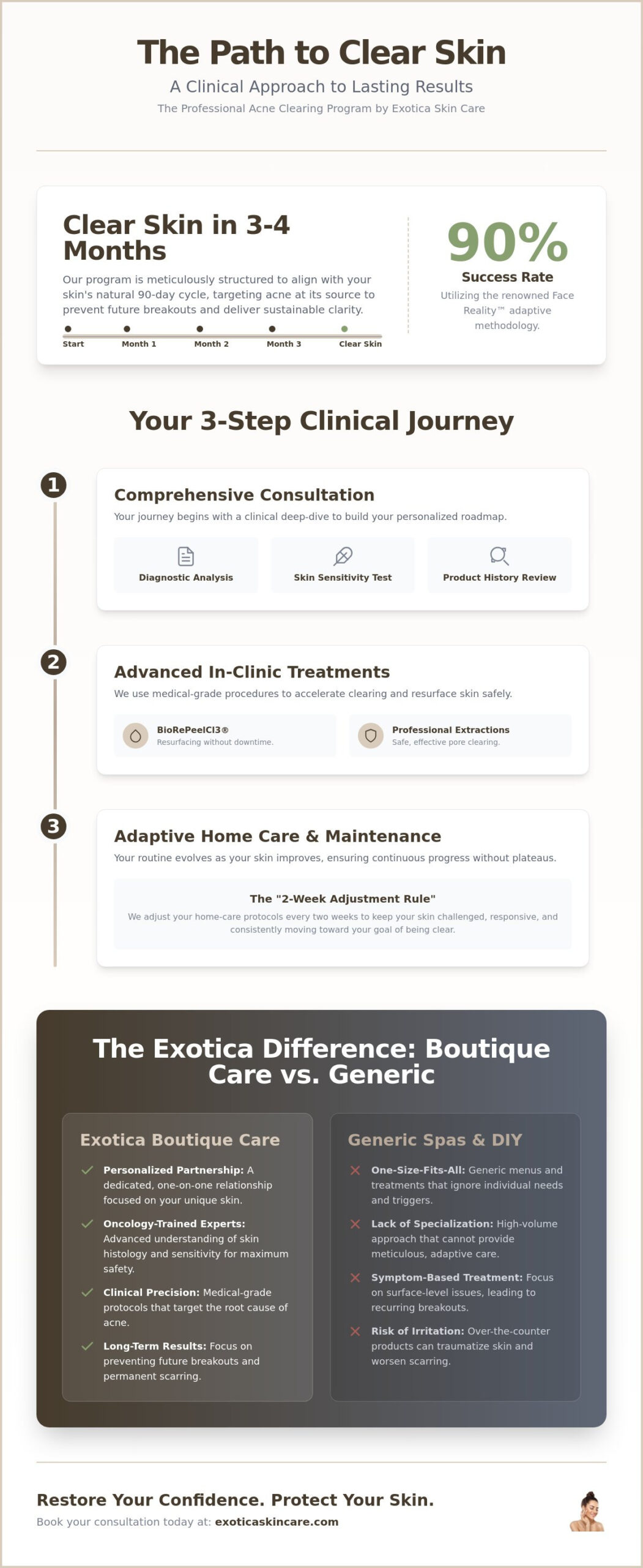 Professional Acne Clearing Program: What to Expect at Exotica skin care Henderson